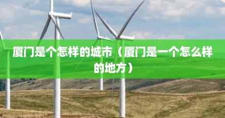 厦门是个怎样的城市（厦门是一个怎么样的地方）