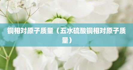 铜相对原子质量（五水硫酸铜相对原子质量）