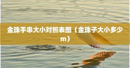金珠手串大小对照表图（金珠子大小多少m）