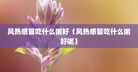 风热感冒吃什么粥好（风热感冒吃什么粥好呢）