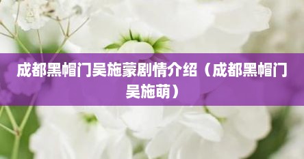 成都黑帽门吴施蒙剧情介绍（成都黑帽门吴施萌）
