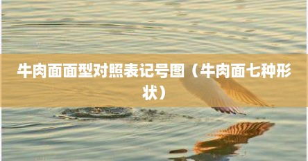 牛肉面面型对照表记号图（牛肉面七种形状）