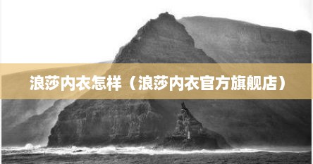 浪莎内衣怎样（浪莎内衣官方旗舰店）
