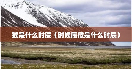 猴是什么时辰（时候属猴是什么时辰）