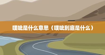 噗呲是什么意思（噗呲到底是什么）