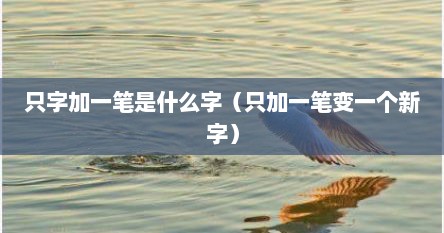 只字加一笔是什么字（只加一笔变一个新字）