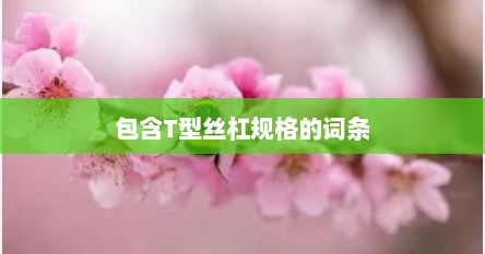 包含T型丝杠规格的词条