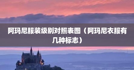 阿玛尼服装级别对照表图（阿玛尼衣服有几种标志）