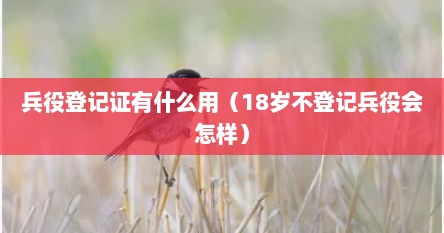 18岁兵役不登记的后果（18周岁服兵役登记）