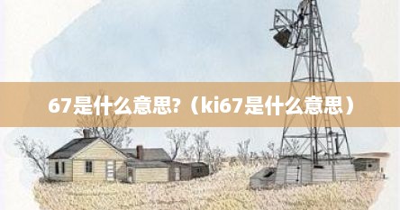 67是什么意思?（ki67是什么意思）