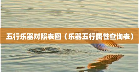 五行乐器对照表图（乐器五行属性查询表）