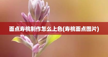 面点寿桃制作怎么上色(寿桃面点图片)