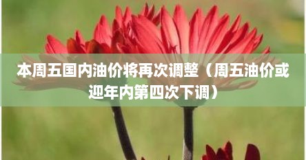 本周五国内油价将再次调整（周五油价或迎年内第四次下调）