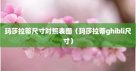 玛莎拉蒂尺寸对照表图（玛莎拉蒂ghibli尺寸）