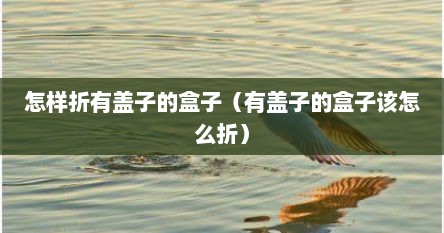 怎样折有盖子的盒子（有盖子的盒子该怎么折）