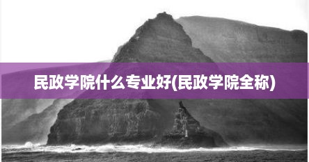民政学院什么专业好(民政学院全称)