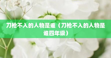 刀枪不入的人物是谁（刀枪不入的人物是谁四年级）
