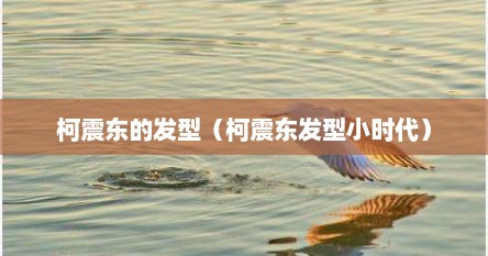 柯震东的发型（柯震东发型小时代）