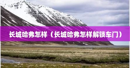 长城哈弗怎样（长城哈弗怎样解锁车门）