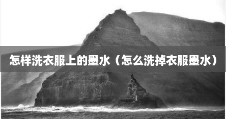 怎样洗衣服上的墨水（怎么洗掉衣服墨水）