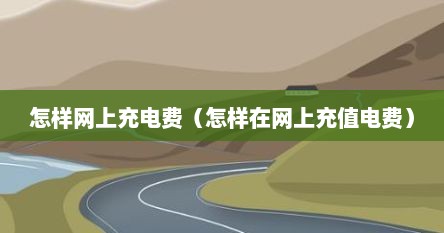 怎样网上充电费（怎样在网上充值电费）