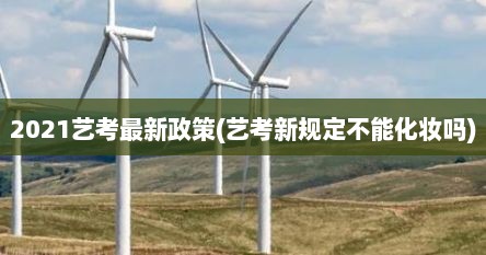 2021艺考最新政策(艺考新规定不能化妆吗)