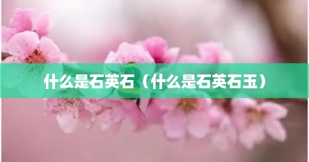 什么是石英石（什么是石英石玉）