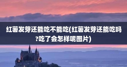 红薯发芽还能吃不能吃(红薯发芽还能吃吗?吃了会怎样呢图片)