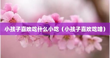 小孩子喜欢吃什么小吃（小孩子喜欢吃啥）