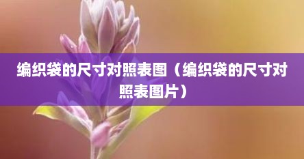 编织袋的尺寸对照表图（编织袋的尺寸对照表图片）