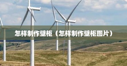 怎样制作壁柜（怎样制作壁柜图片）