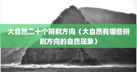 大自然二十个辨别方向（大自然有哪些辨别方向的自然现象）