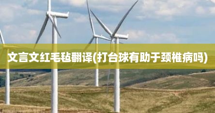 文言文红毛毡翻译(打台球有助于颈椎病吗)