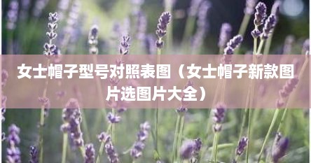 女士帽子型号对照表图（女士帽子新款图片选图片大全）