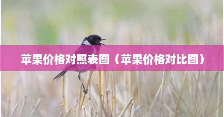 苹果价格对照表图（苹果价格对比图）