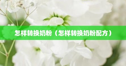 怎样转换奶粉（怎样转换奶粉配方）