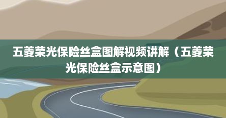 五菱荣光保险丝盒图解视频讲解（五菱荣光保险丝盒示意图）