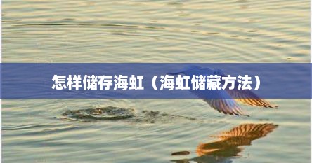 怎样储存海虹（海虹储藏方法）