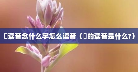 喆读音念什么字怎么读音（喆的读音是什么?）