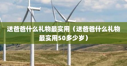 送爸爸什么礼物最实用（送爸爸什么礼物最实用50多少岁）