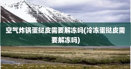 空气炸锅蛋挞皮需要解冻吗(冷冻蛋挞皮需要解冻吗)