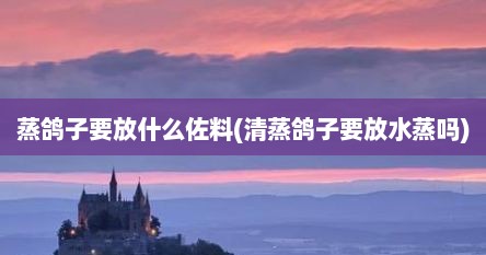 蒸鸽子要放什么佐料(清蒸鸽子要放水蒸吗)