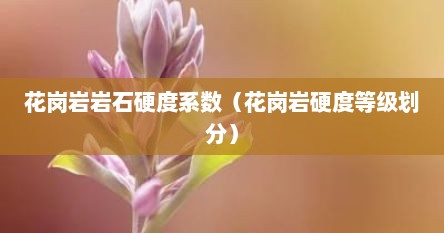 花岗岩岩石硬度系数（花岗岩硬度等级划分）