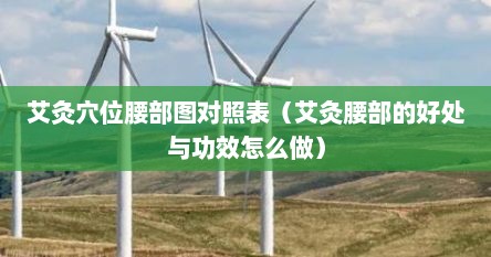 艾灸穴位腰部图对照表（艾灸腰部的好处与功效怎么做）