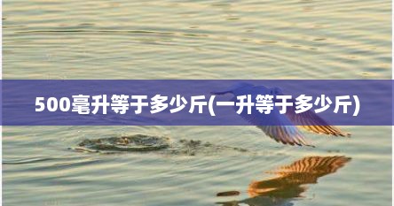 500毫升等于多少斤(一升等于多少斤)