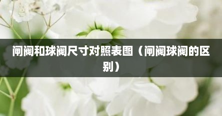 闸阀和球阀尺寸对照表图（闸阀球阀的区别）