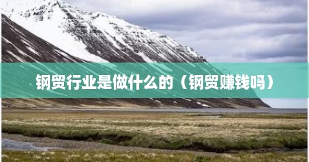 钢贸行业是做什么的（钢贸赚钱吗）