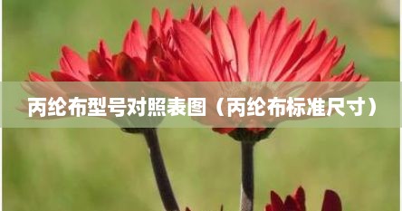 丙纶布型号对照表图（丙纶布标准尺寸）
