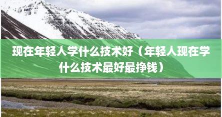 现在年轻人学什么技术好（年轻人现在学什么技术最好最挣钱）