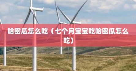 哈密瓜怎么吃（七个月宝宝吃哈密瓜怎么吃）